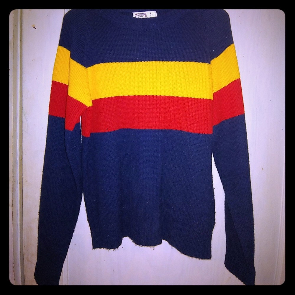 Vintage 1960's Montgomery Ward Sweater. Size L.